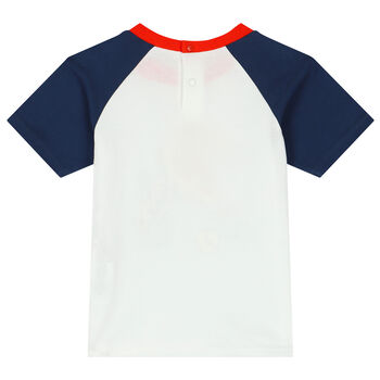 Younger Boys White Varsity Tiger T-Shirt